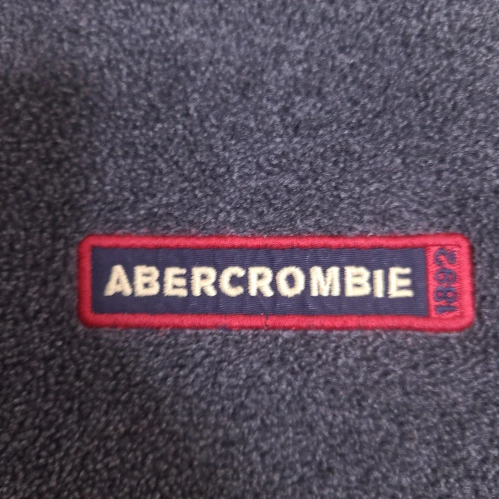Vintage Abercrombie and‎ Fitch Fleece Vest Mens XL Gray Full Zip Jacket